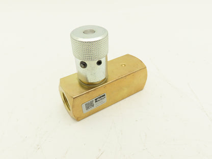 Parker F800B Colorflow Brass Hydraulic Flow Control Valve 1/2" NPT 15GPM 2000PSI