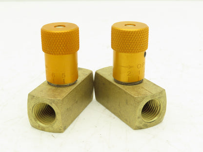 Deltrol 10120-62 EN20B 1/4" NPT Easy Read Needle Valve 10GPM 2000PSI Lot of 2