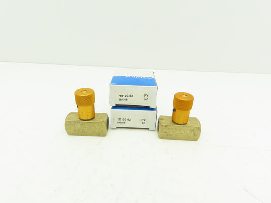 Deltrol 10120-62 EN20B 1/4" NPT Easy Read Needle Valve 10GPM 2000PSI Lot of 2