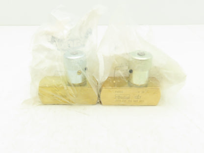 Parker F600B Colorflow Flow Control Valve 3/8" NPT Brass 2000 PSI  Lot of 2