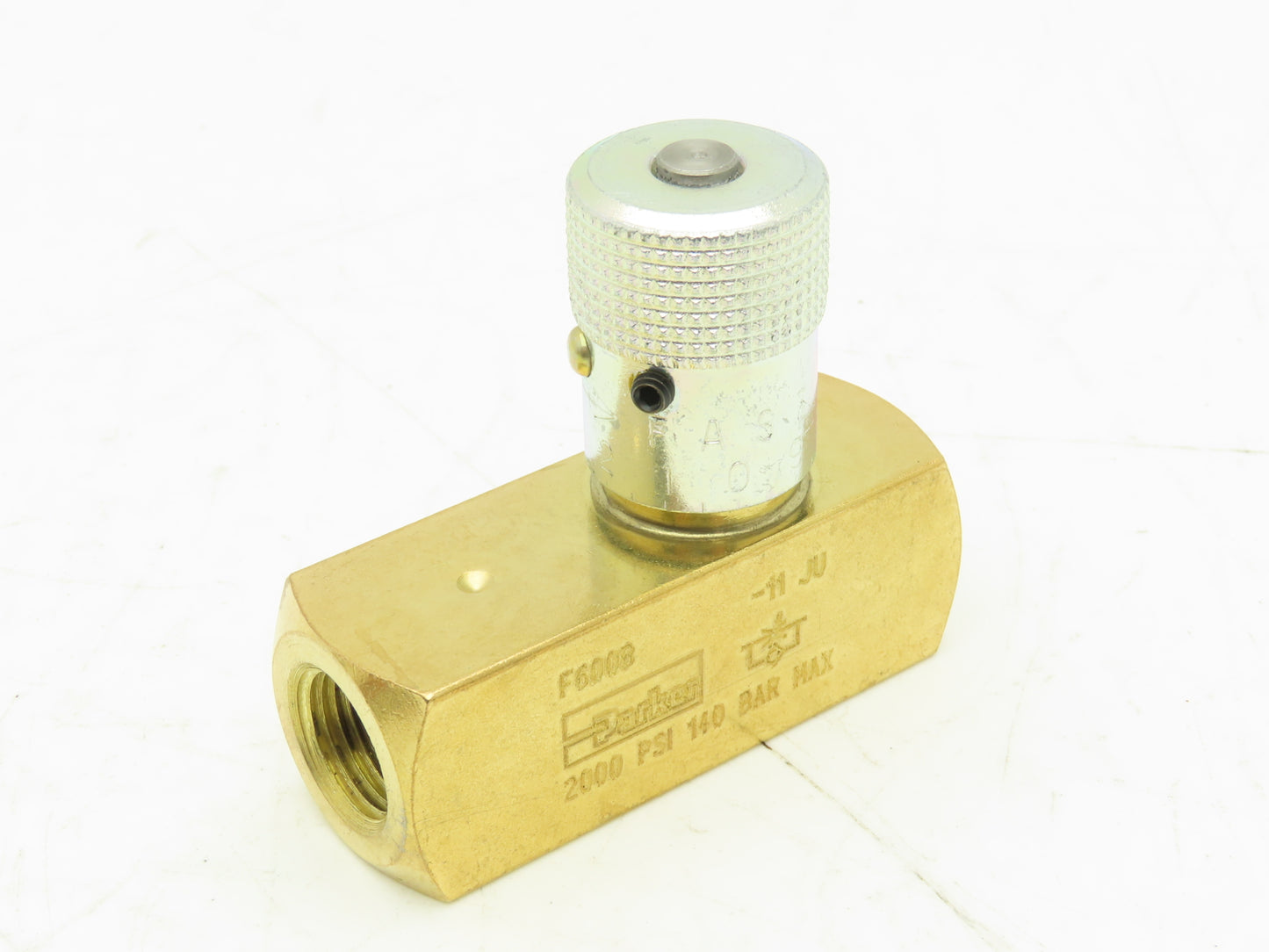 Parker F600B Colorflow Flow Control Valve 3/8" NPT Brass 2000 PSI  Lot of 2