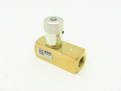 Parker F600B Colorflow Flow Control Valve 3/8" NPT Brass 2000 PSI  Lot of 2
