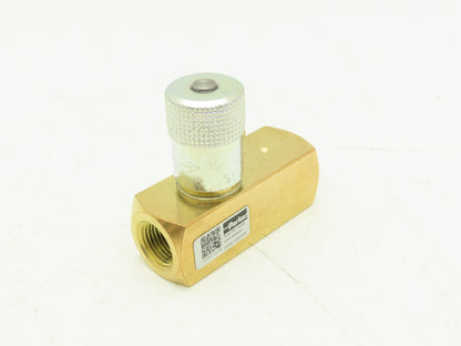 Parker F600B Colorflow Flow Control Valve 3/8" NPT Brass 2000 PSI  Lot of 2