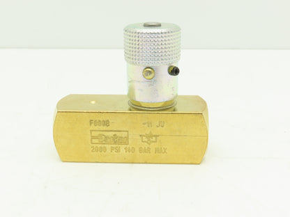 Parker F600B Colorflow Flow Control Valve 3/8" NPT Brass 2000 PSI  Lot of 3