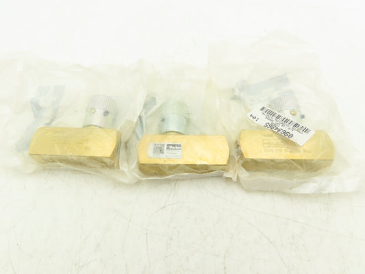 Parker F600B Colorflow Flow Control Valve 3/8" NPT Brass 2000 PSI  Lot of 3