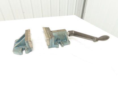 Bison 6522 Two Piece Machine Vise 6" Jaw Insert Width With Handle