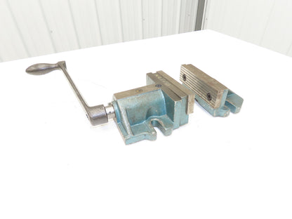 Bison 6522 Two Piece Machine Vise 6" Jaw Insert Width With Handle