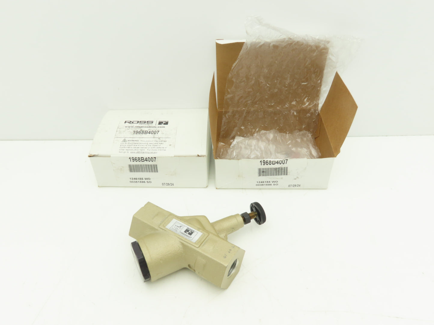 Ross 1968B4007 Pneumatic Air Flow Control Valve 1/2" NPT 0.3-10 Bar Lot of 2