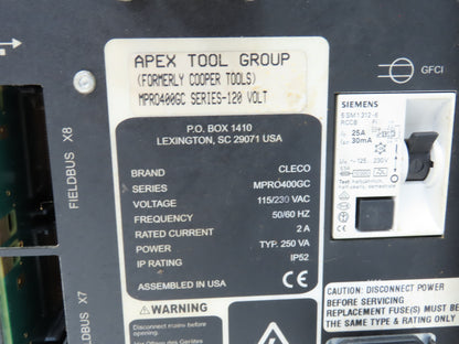 Cleco MPRO400GC Nutrunner Torque Controller Module Apex Tool 120VAC