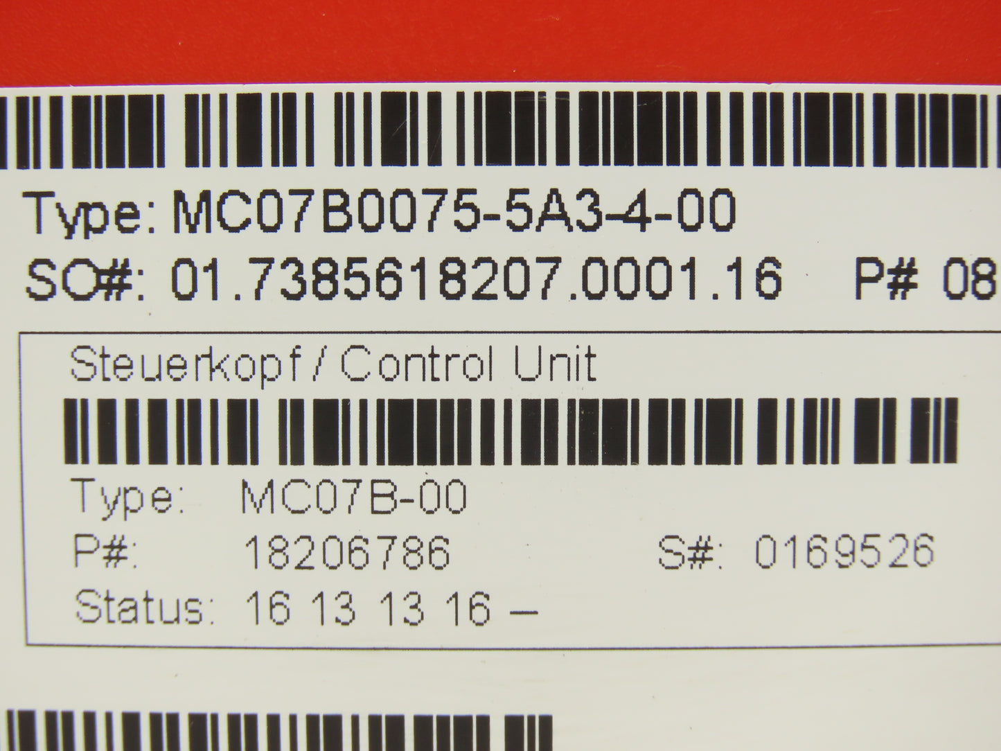 Sew Eurodrive MC07B0075-5A3-4-00 Movitrac VFD Inverter AC Motor Drive 480V 3PH