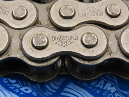 Diamond X-1233-010 Roller Chain #60 Riveted 10' Single Strand
