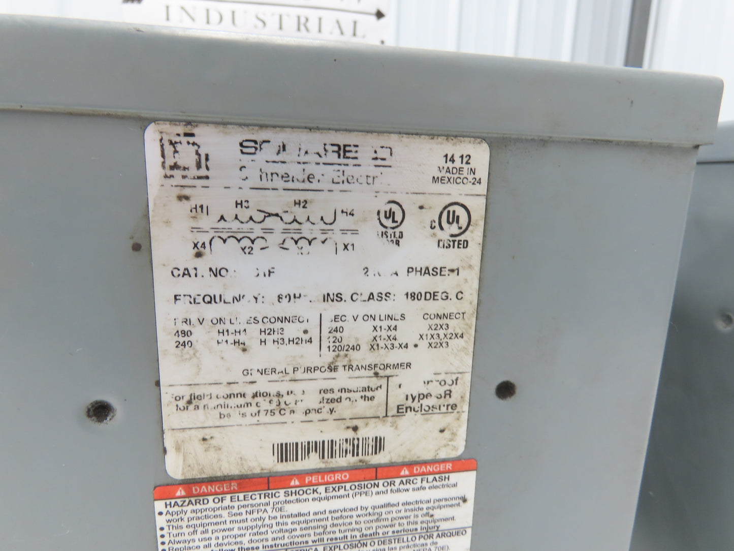 Square D 2S1F Stepdown Power Transformer 2KVA 1Ph HV 240/480 LV 120/240 Lot of 3