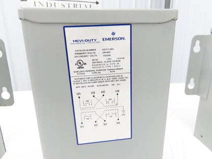 Hevi Duty Stepdown Transformer 1.5KVA 1Ph HV 240/480 LV 120/240 Lot of 3