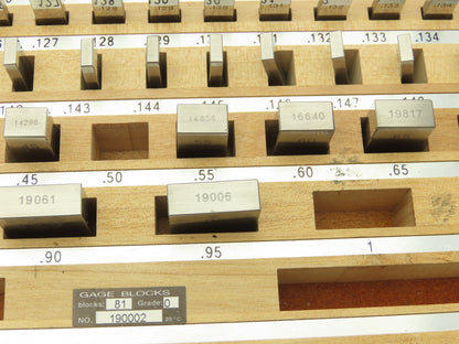 Shars 303-5307C Grade 0 Rectangular Gage 81 Block Set .05"-4"  -Missing 8pcs