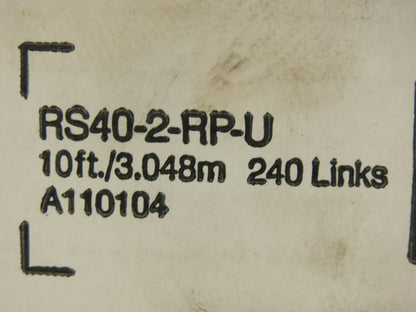 Tsubaki #40Roller Chain Riveted 10' Length 240 Links