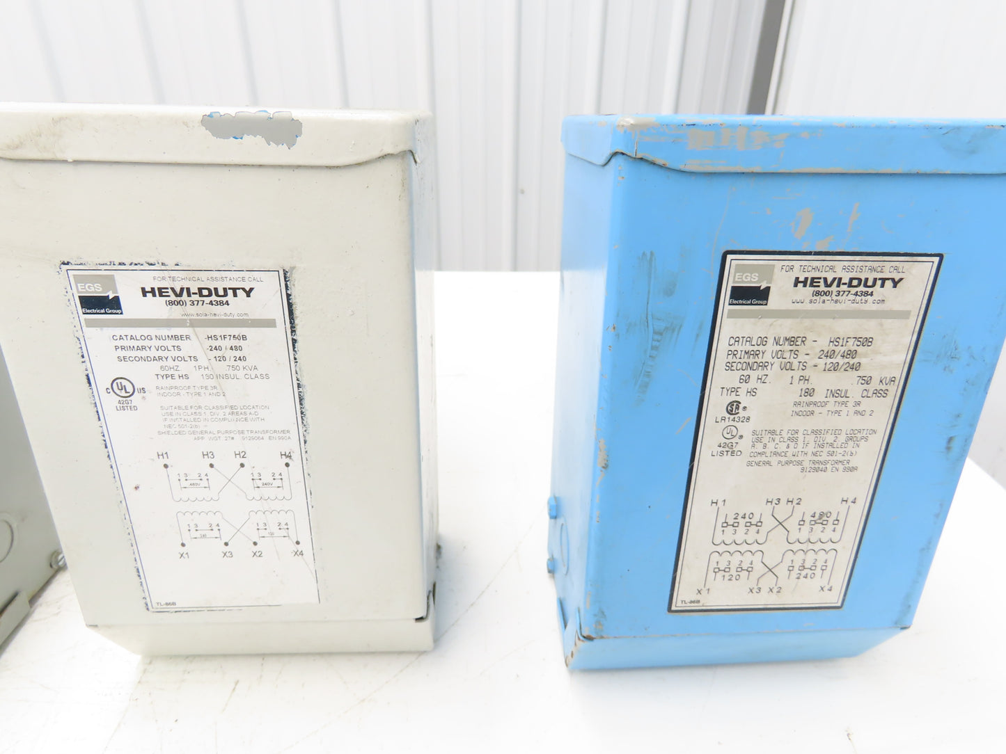 Hevi-Duty HS1F750B Transformer 0.75 KVA 1Ph HV 240/480 LV 120/240 Lot of 8