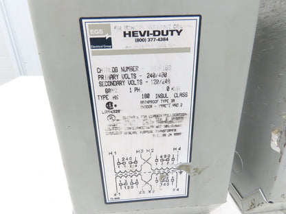 HS1F1B Hevi-Duty Industrial Transformer 1KVA HV 240/480 LV 120/240 1PH Lot of 2