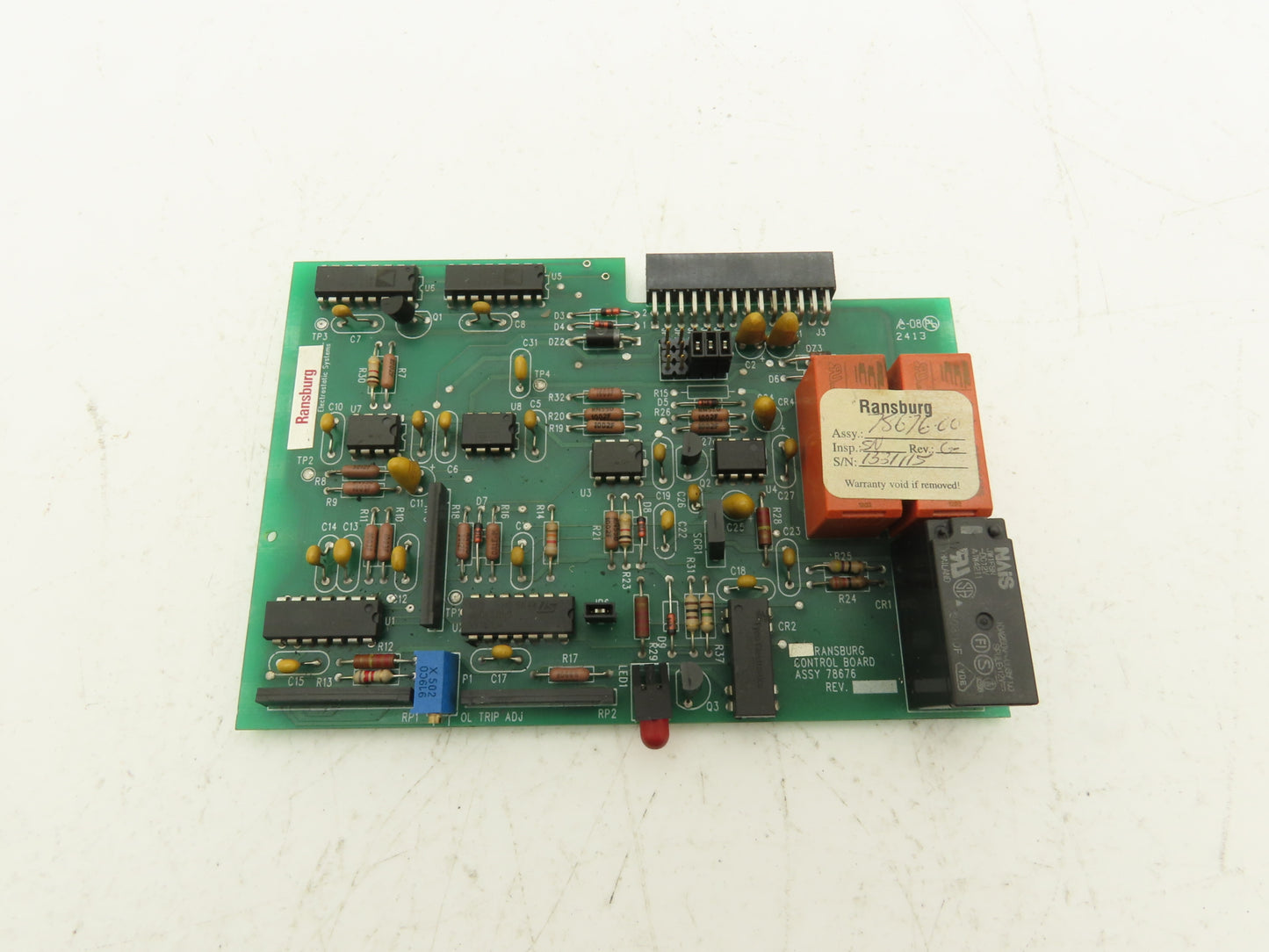 Ransburg Electrostatic Systems 78676 Motor Control Circuit Board PCB Assembly