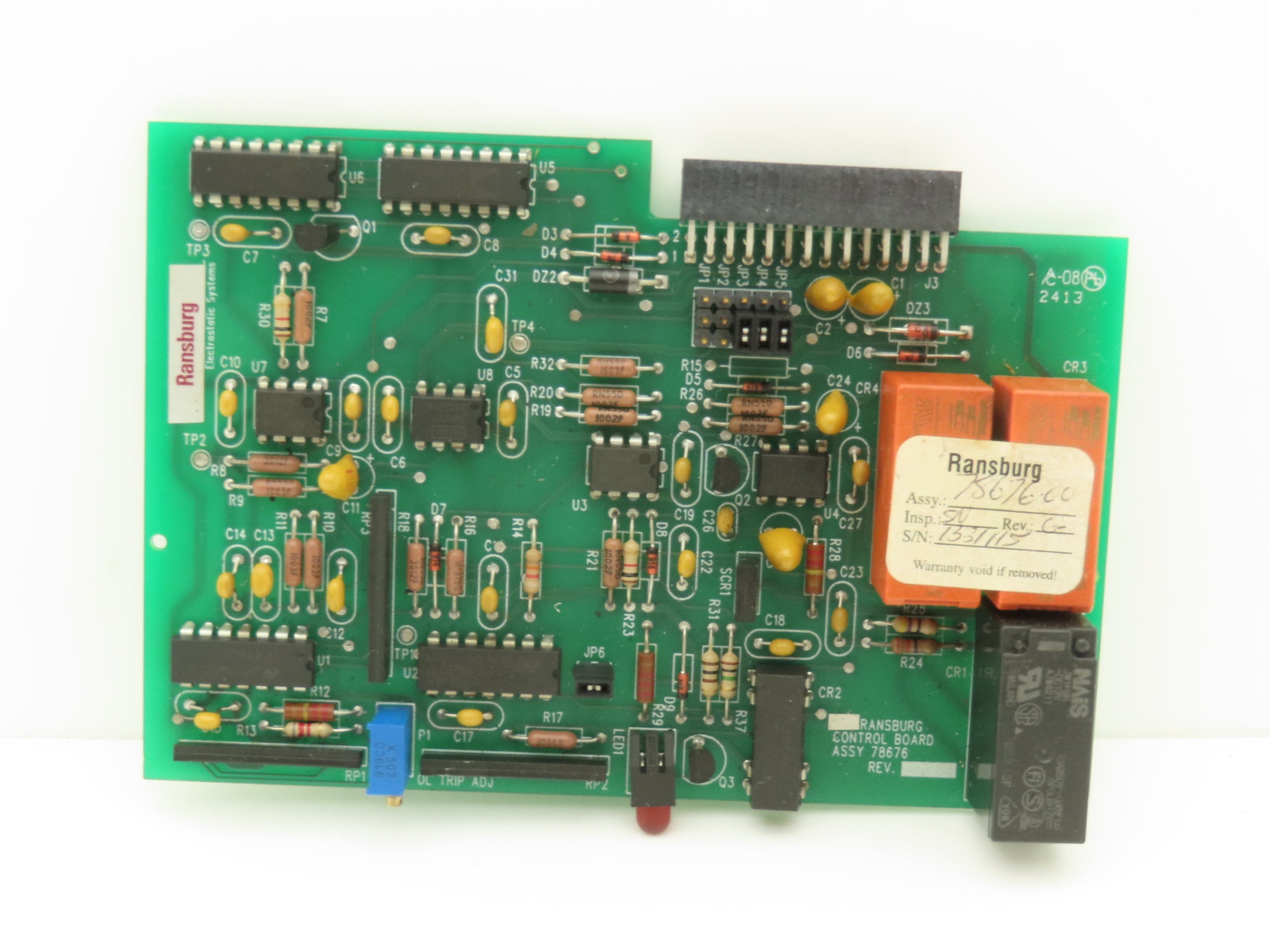 Ransburg Electrostatic Systems 78676 Motor Control Circuit Board PCB A ...