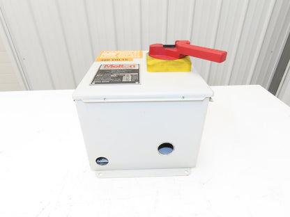Allen Bradley Fused Disconnect Switch 3Ph 100A 600VAC Hoffman Enclosure 12x10"