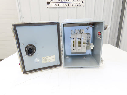 Allen Bradley Fused Disconnect Switch 3Ph 100A 600VAC Hoffman Enclosure 12x10"