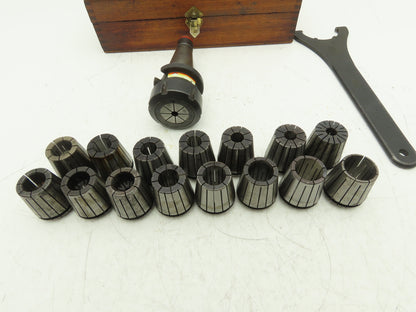 ETM ISO40 ER40 15 Collet Chuck Kit 1/8-1" With 40 ER40X2.165 E Chuck & Wrench