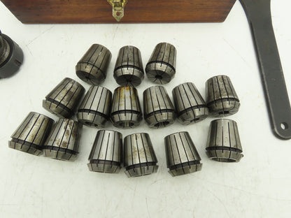 ETM ISO40 ER40 15 Collet Chuck Kit 1/8-1" With 40 ER40X2.165 E Chuck & Wrench