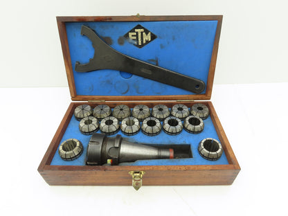 ETM ISO40 ER40 15 Collet Chuck Kit 1/8-1" With 40 ER40X2.165 E Chuck & Wrench