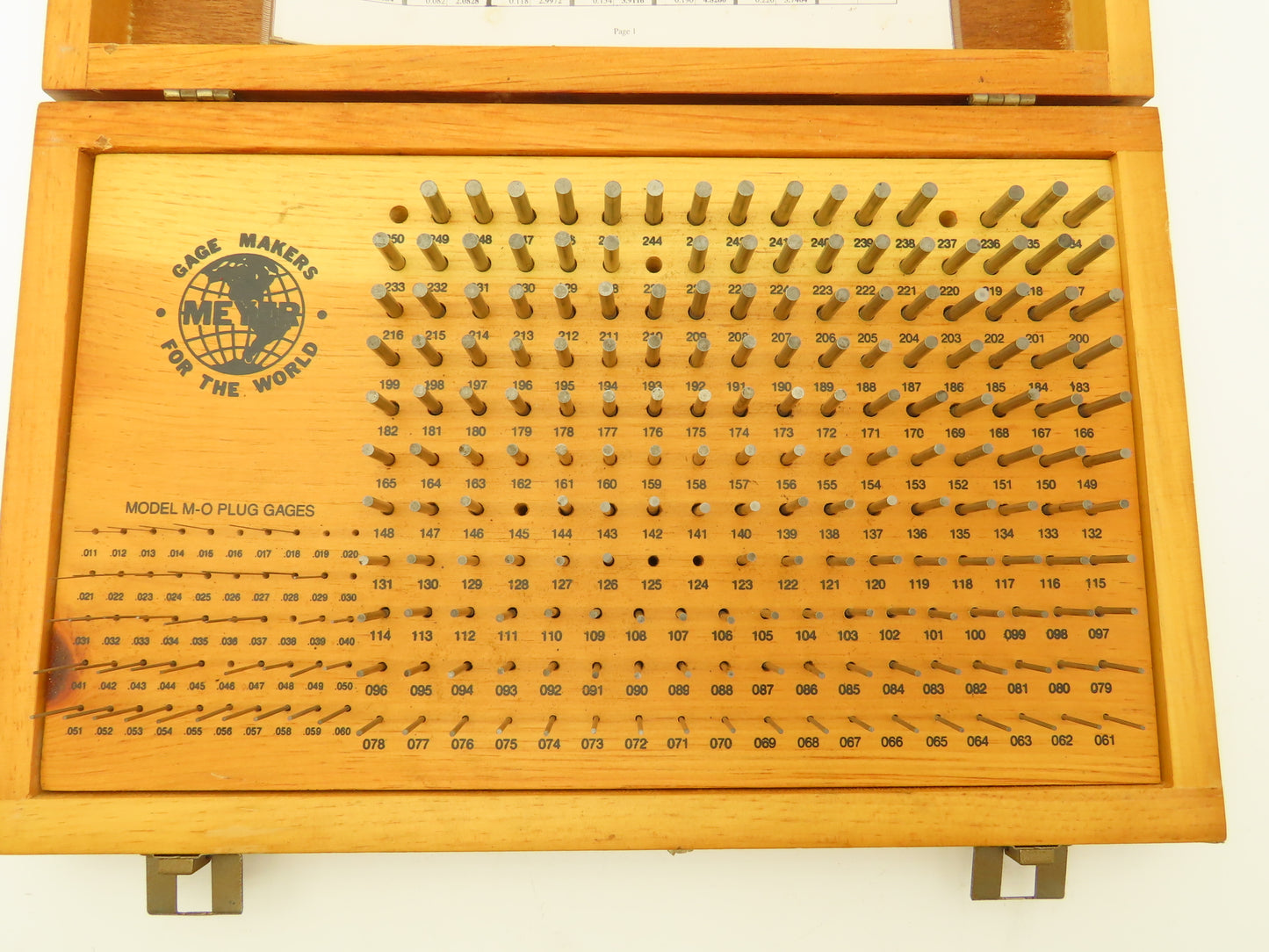 Meyer C-10 Minus Steel Pin Gage Set .011-.250"  Incomplete Set Missing 13pcs