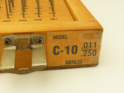 Meyer C-10 Minus Steel Pin Gage Set .011-.250"  Incomplete Set Missing 13pcs