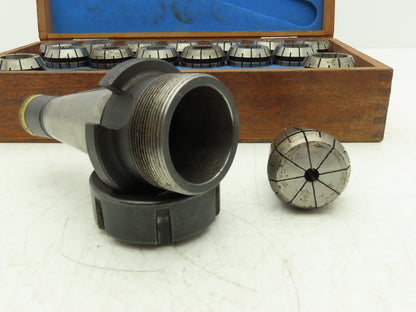 ETM ISO40 ER40 15 Collet Chuck Kit 1/8-1" With ISO40 ER40X2.156E Chuck No Wrench