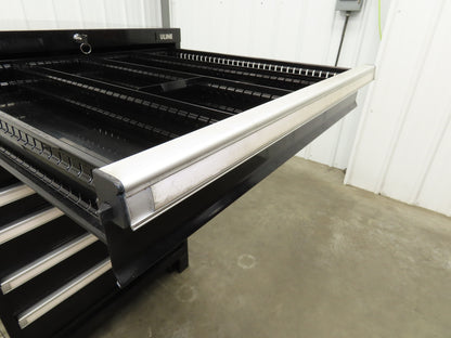 Uline Modular Steel 7 Drawer Tool Cabinet 29x29x44" Black Dividers