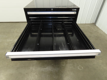 Uline Modular Steel 7 Drawer Tool Cabinet 29x29x44" Black Dividers