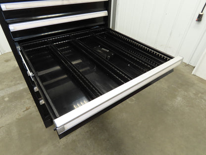 Uline Modular Steel 7 Drawer Tool Cabinet 29x29x44" Black Dividers