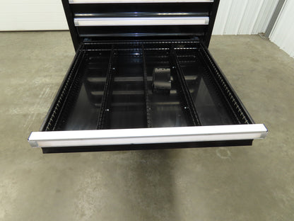 Uline Modular Steel 7 Drawer Tool Cabinet 29x29x44" Black Dividers