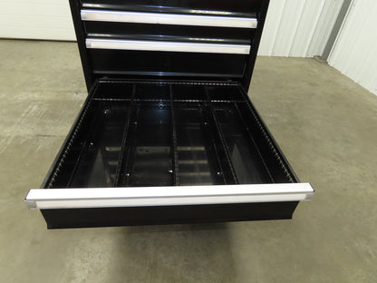 Uline Modular Steel 7 Drawer Tool Cabinet 29x29x44" Black Dividers