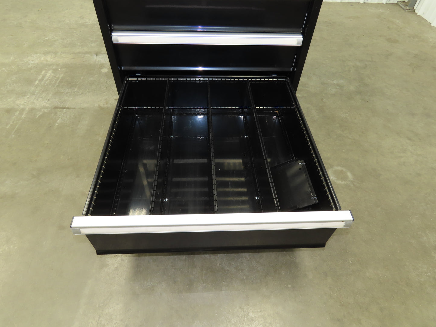 Uline Modular Steel 7 Drawer Tool Cabinet 29x29x44" Black Dividers