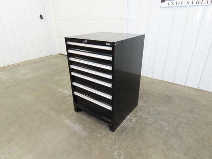 Uline Modular Steel 7 Drawer Tool Cabinet 29x29x44" Black Dividers