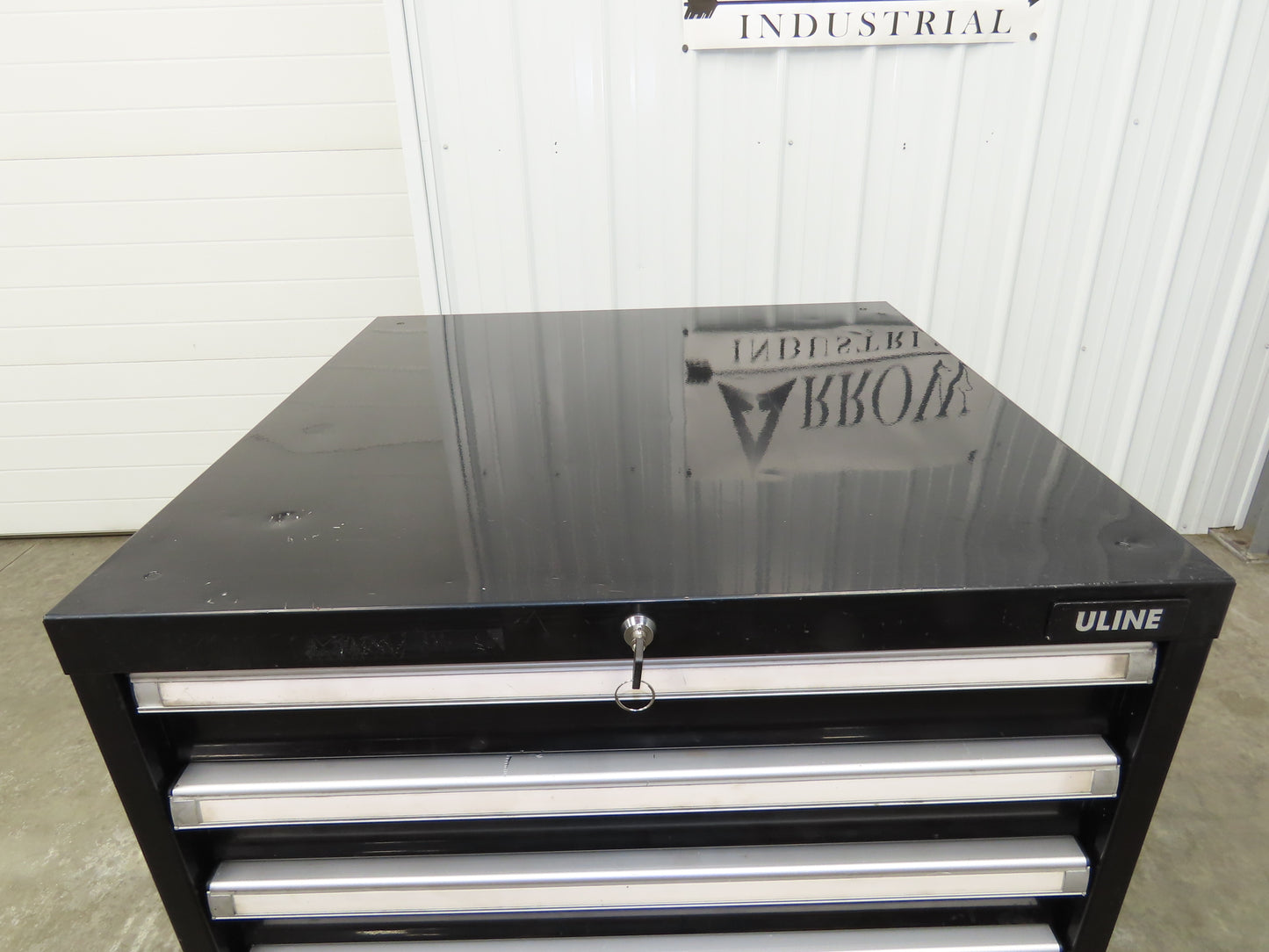 Uline Modular Steel 7 Drawer Tool Cabinet 29x29x44" Black Dividers