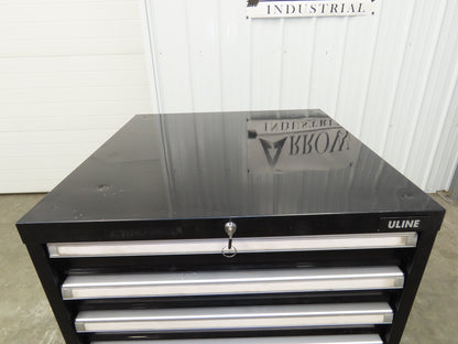 Uline Modular Steel 7 Drawer Tool Cabinet 29x29x44" Black Dividers