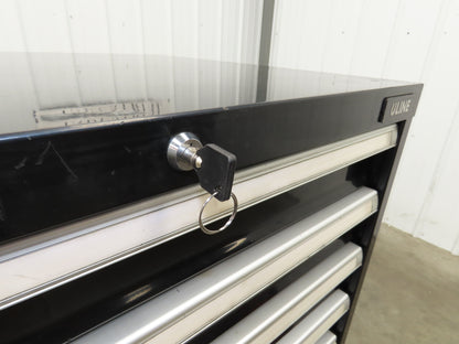 Uline Modular Steel 7 Drawer Tool Cabinet 29x29x44" Black Dividers