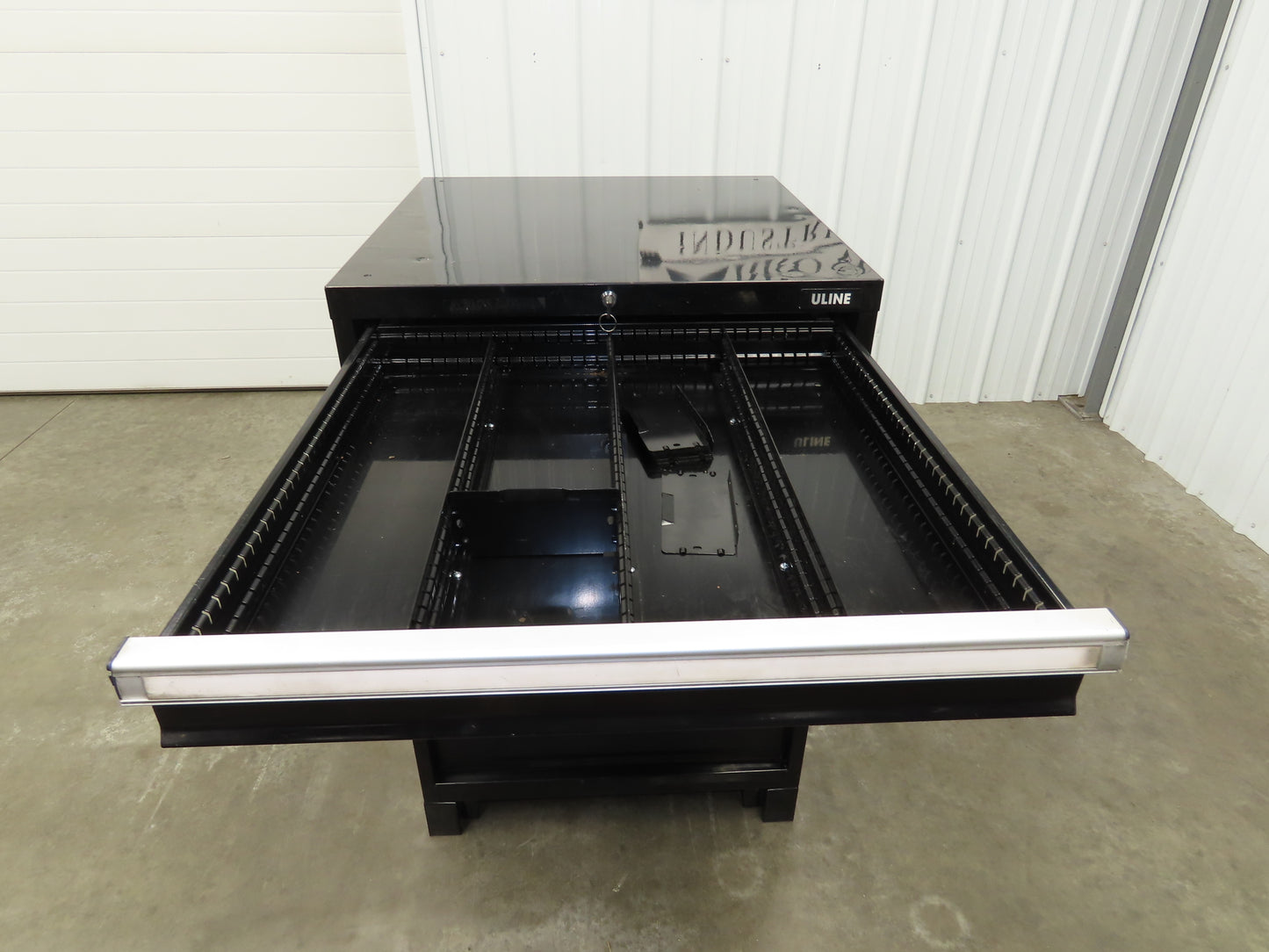 Uline Modular Steel 7 Drawer Tool Cabinet 29x29x44" Black Dividers