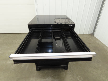 Uline Modular Steel 7 Drawer Tool Cabinet 29x29x44" Black Dividers