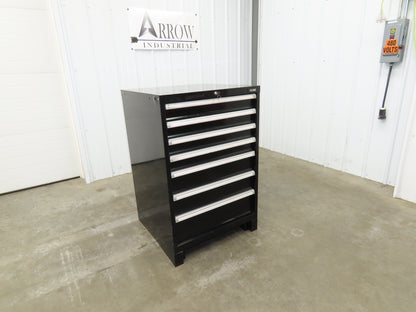 Uline Modular Steel 7 Drawer Tool Cabinet 29x29x44" Black Dividers