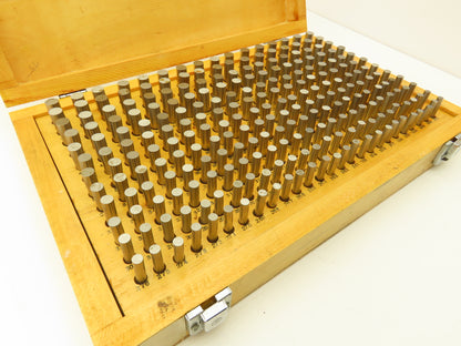 Phase II P-2 Plus Steel Pin Gage Set .251"-.500"  Complete Set Wooden Case