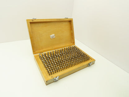 Phase II P-2 Plus Steel Pin Gage Set .251"-.500"  Complete Set Wooden Case