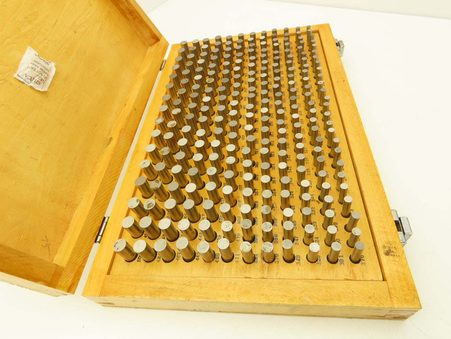 Phase II P-2 Plus Steel Pin Gage Set .251"-.500"  Complete Set Wooden Case