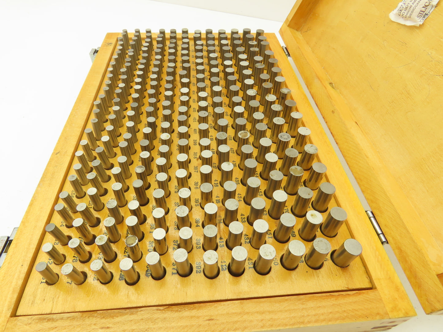 Phase II P-2 Plus Steel Pin Gage Set .251"-.500"  Complete Set Wooden Case