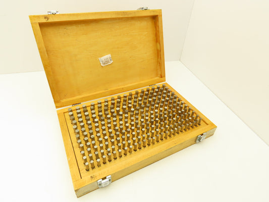 Phase II P-2 Plus Steel Pin Gage Set .251"-.500"  Complete Set Wooden Case