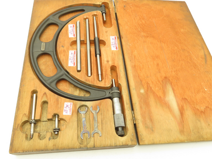 Starrett 224 Vintage Anvil Micrometer Caliper 6"-9" Outside Complete Set